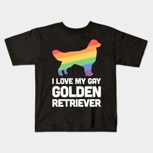 Golden Retriever - Funny Gay Dog LGBT Pride Kids T-Shirt